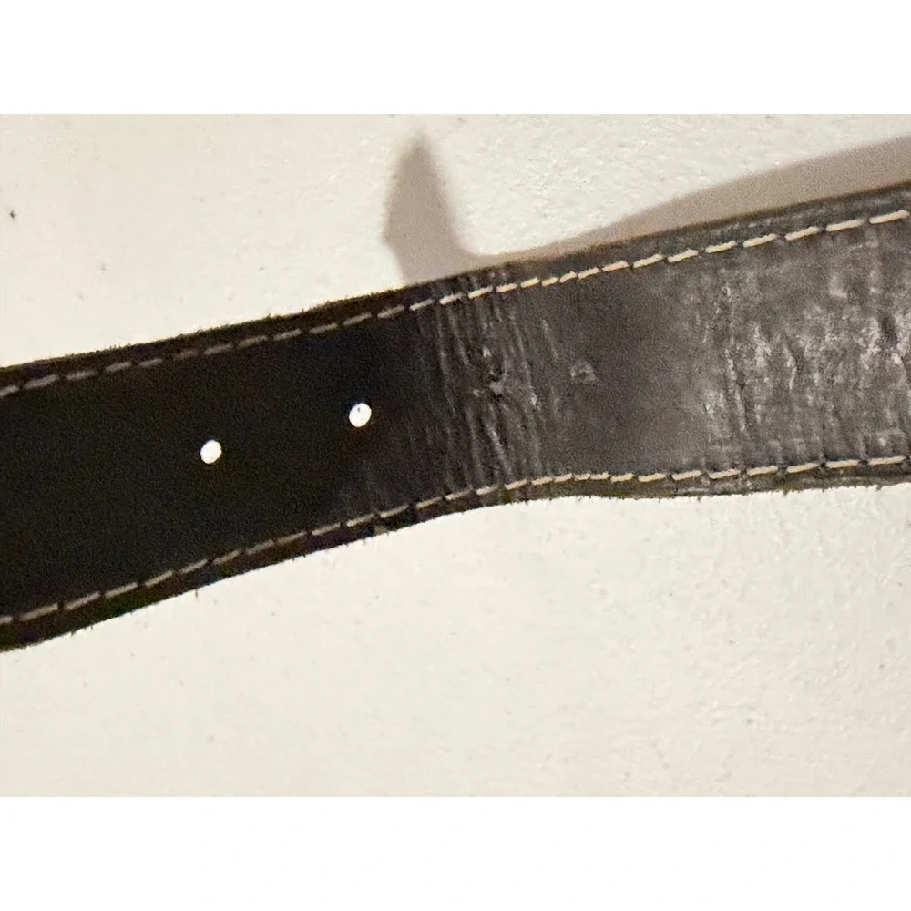 Mustang Studded Spiked Leather Dog Collar Brown